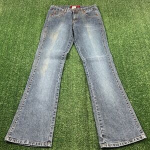 VTG Triple Nine Jeans Womens Size 7 29x31" Medium Wash Stretch Flare Bootcut Y2K